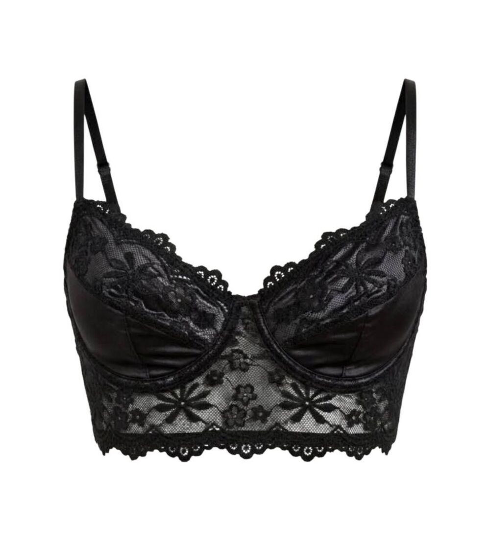 NWT ROMWE Black Lace Underwire Longline Bra Top - Plus Size 4XL